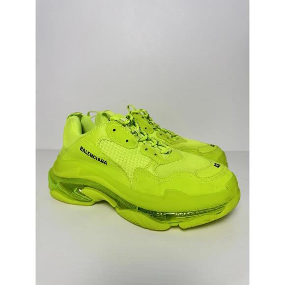 Balenciaga | Shoes | Balenciaga Triple S Clear Sole Sneakers Neon